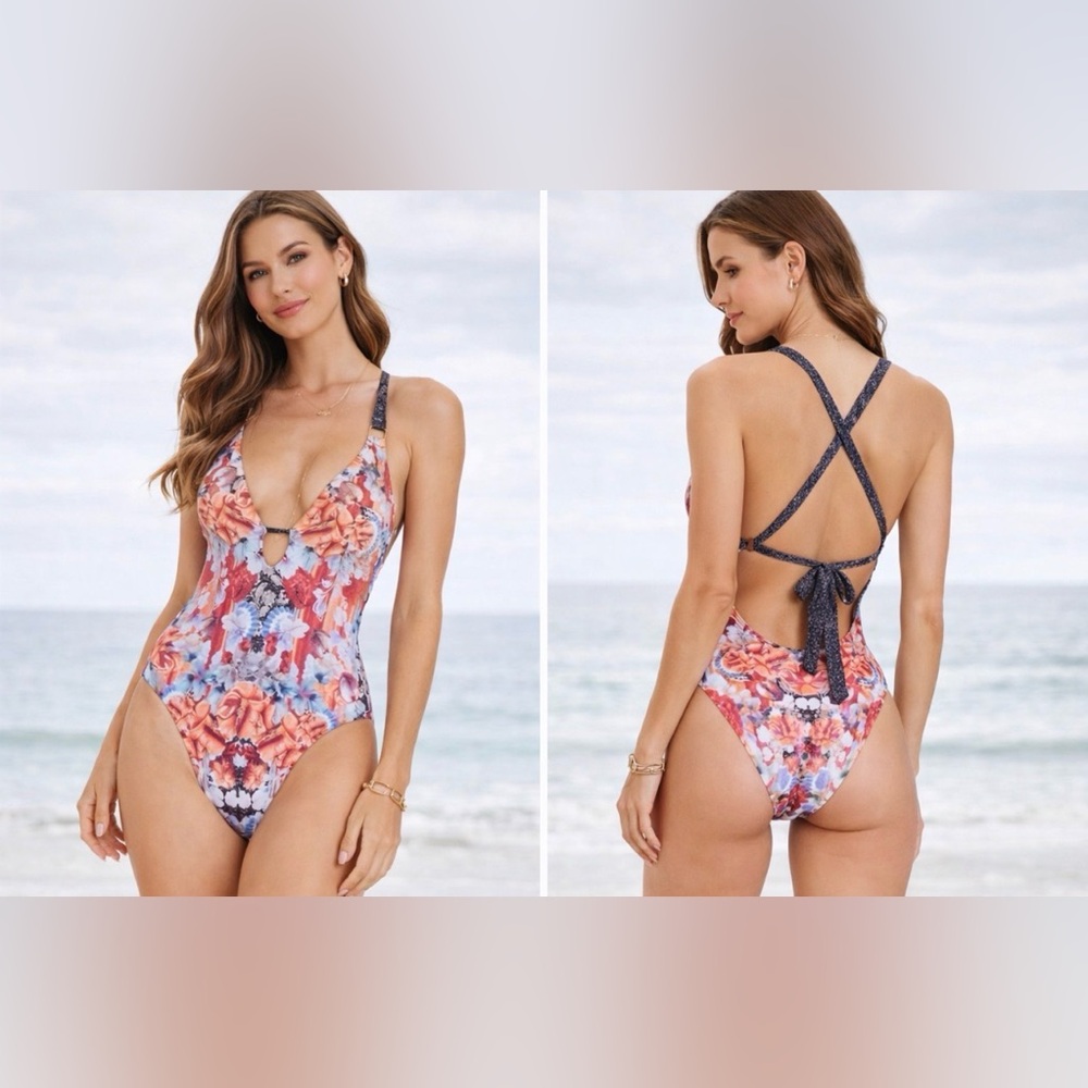 $242 Aqua Blu Australia Women's Maddison Swimsuit Size AU 14 US 10 NEW